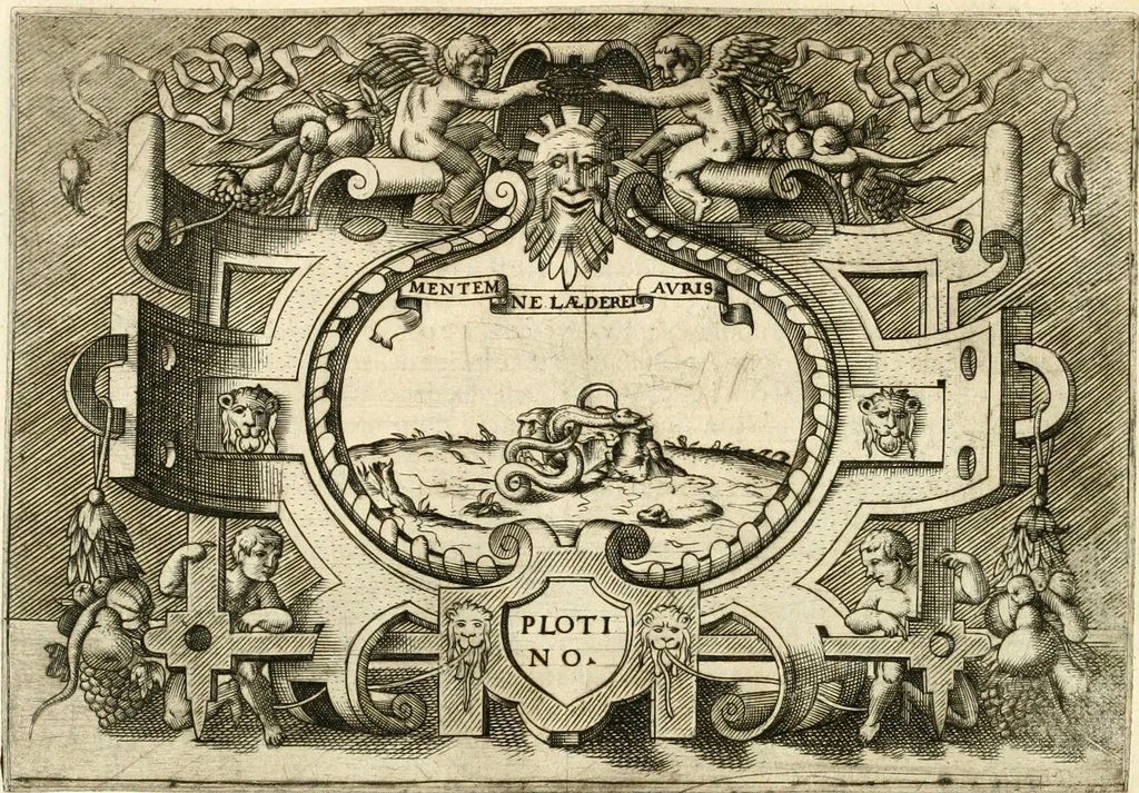 An illustration from Ragionamento di Lvca Contile sopra la proprietà delle imprese : con le particolari de gli academici Affidati et con le interpretationi et croniche, 1574, leaf 149