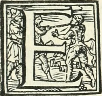 An illustration from Ragionamento di Lvca Contile sopra la proprietà delle imprese : con le particolari de gli academici Affidati et con le interpretationi et croniche, 1574, leaf 151