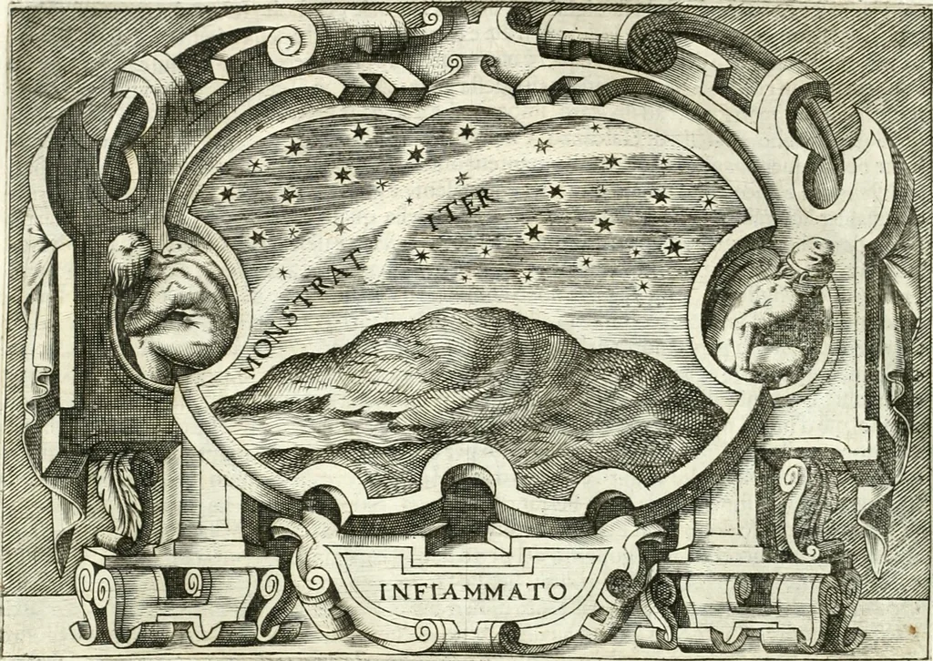 An illustration from Ragionamento di Lvca Contile sopra la proprietà delle imprese : con le particolari de gli academici Affidati et con le interpretationi et croniche, 1574, leaf 185