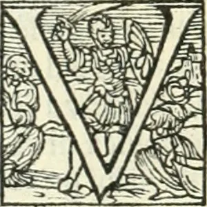 An illustration from Ragionamento di Lvca Contile sopra la proprietà delle imprese : con le particolari de gli academici Affidati et con le interpretationi et croniche, 1574, leaf 213