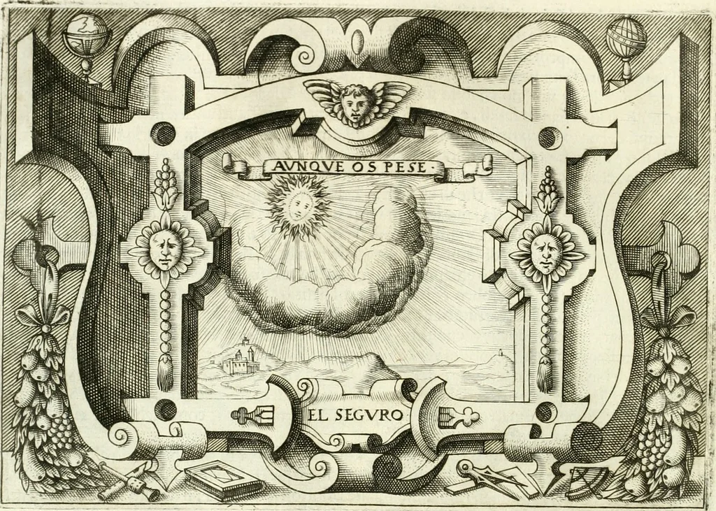An illustration from Ragionamento di Lvca Contile sopra la proprietà delle imprese : con le particolari de gli academici Affidati et con le interpretationi et croniche, 1574, leaf 237