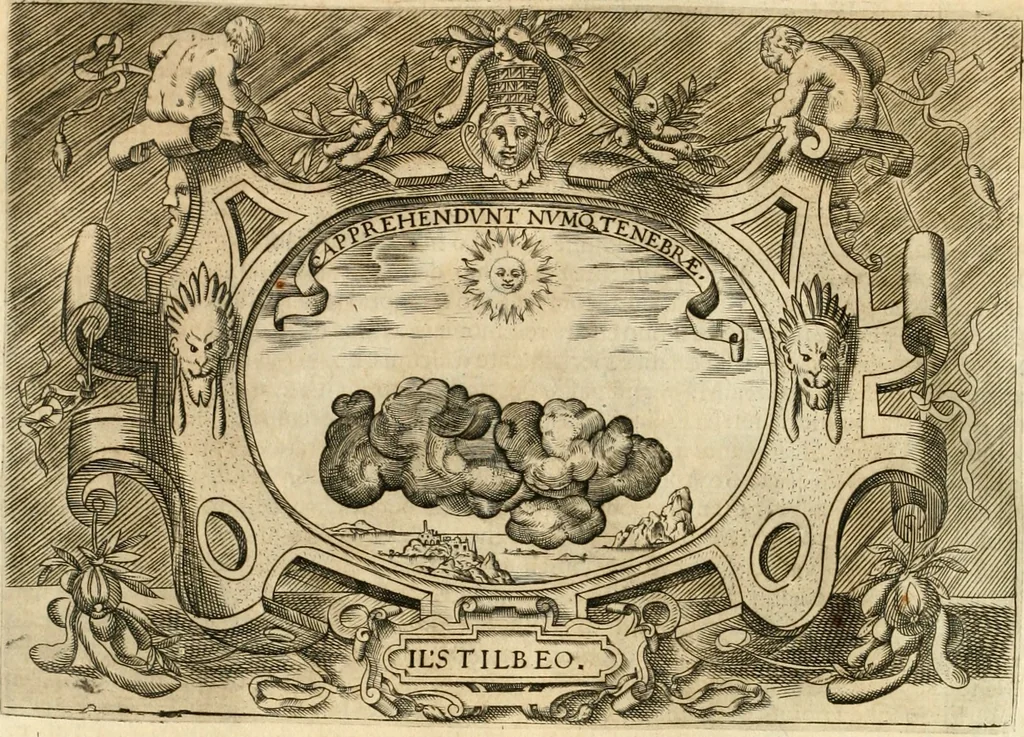 An illustration from Ragionamento di Lvca Contile sopra la proprietà delle imprese : con le particolari de gli academici Affidati et con le interpretationi et croniche, 1574, leaf 267