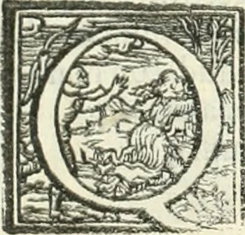 An illustration from Ragionamento di Lvca Contile sopra la proprietà delle imprese : con le particolari de gli academici Affidati et con le interpretationi et croniche, 1574, leaf 293