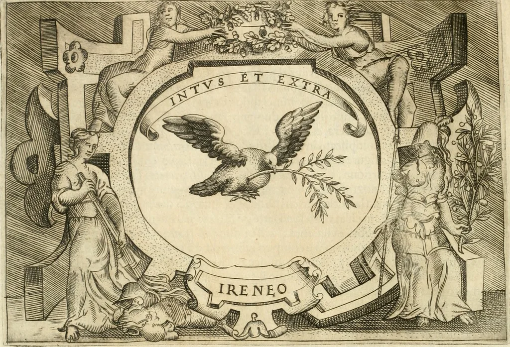 An illustration from Ragionamento di Lvca Contile sopra la proprietà delle imprese : con le particolari de gli academici Affidati et con le interpretationi et croniche, 1574, leaf 311