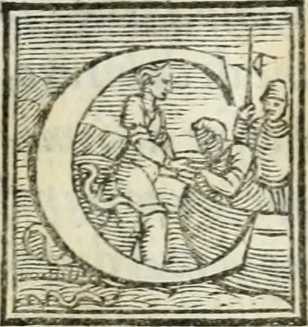 An illustration from Ragionamento di mons. Paolo Giovio sopra i motti, & disegni d'arme, & d'amore, che communemente chiamano imprese : con vn discorso di Girolamo Ruscelli, intorno allo stesso soggetto, 1556, leaf 13