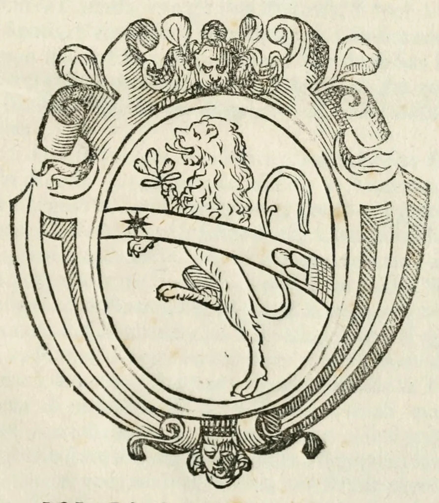 An illustration from Ragvaglio intorno alle feste segvite nella citta di Macerata : con l'occasoine dell'arriuo dell'eccellentissima sig. donna Camila Peretti, & di molti altri signori nobilissimi ... : con breue discorso e dichiaratione di tutte l'historie, imprese, motti, & inscrittioni contenute ne gli archi trionfali, 1589, leaf 7