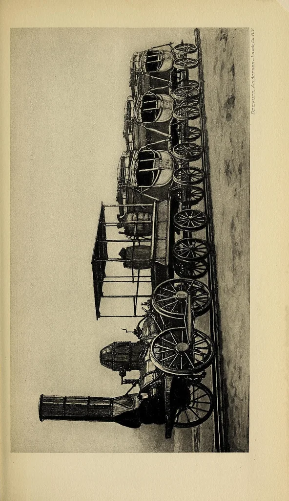 An illustration from The railroad builders; a chronicle of the welding of the states, 1919, leaf 49