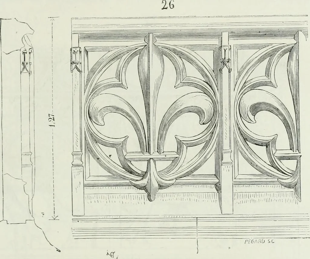 An illustration from Dictionnaire raisonné de l'architecture française du XIe au XVIe siècle, 1875, leaf 104