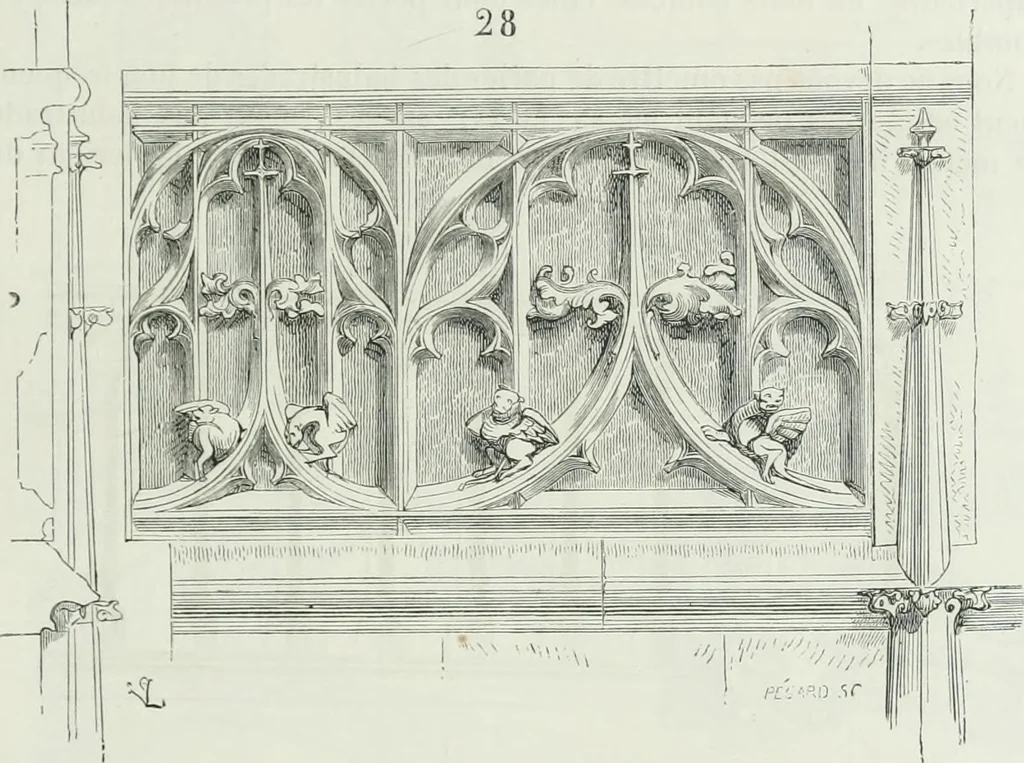 An illustration from Dictionnaire raisonné de l'architecture française du XIe au XVIe siècle, 1875, leaf 106
