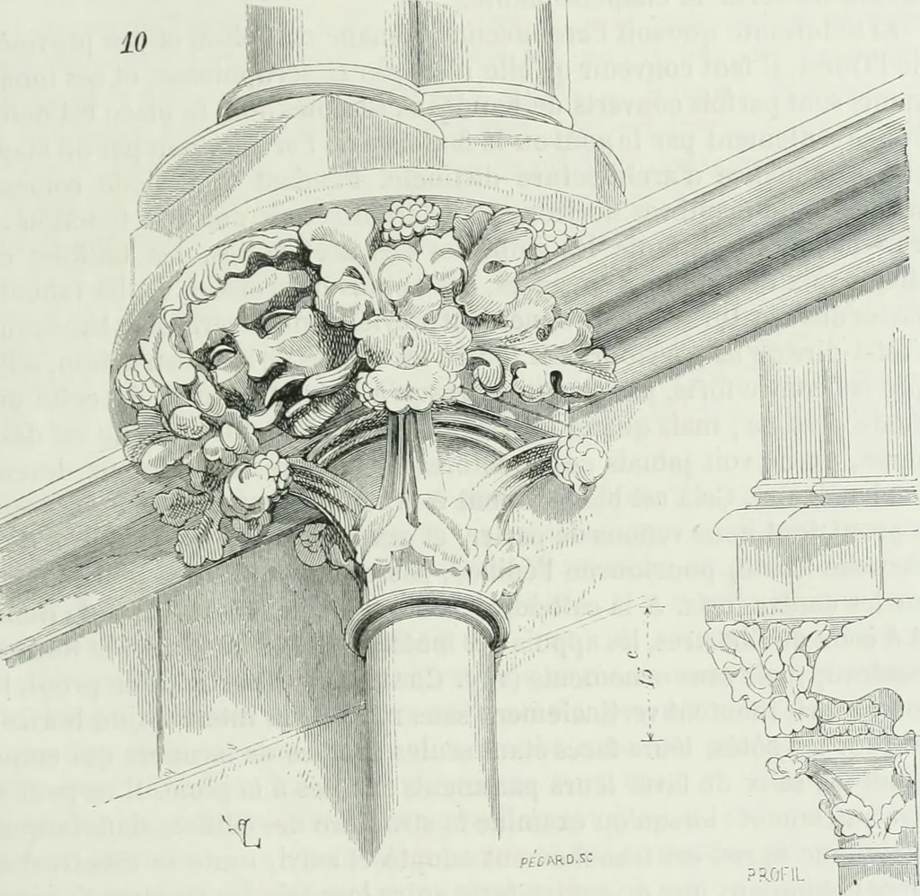 An illustration from Dictionnaire raisonné de l'architecture française du XIe au XVIe siècle, 1875, leaf 118