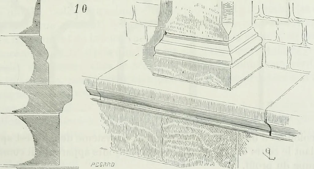 An illustration from Dictionnaire raisonné de l'architecture française du XIe au XVIe siècle, 1875, leaf 140