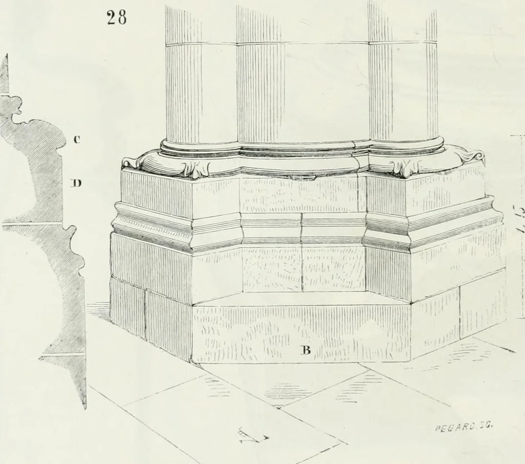 An illustration from Dictionnaire raisonné de l'architecture française du XIe au XVIe siècle, 1875, leaf 155