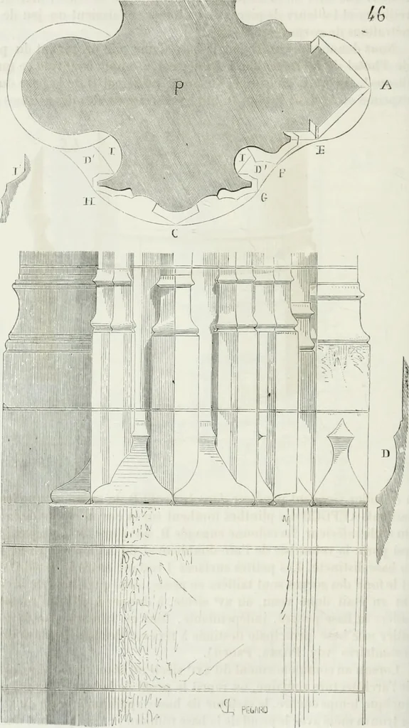 An illustration from Dictionnaire raisonné de l'architecture française du XIe au XVIe siècle, 1875, leaf 173