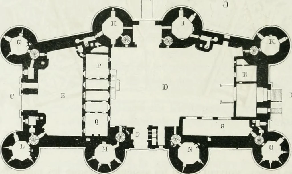 An illustration from Dictionnaire raisonné de l'architecture française du XIe au XVIe siècle, 1875, leaf 181