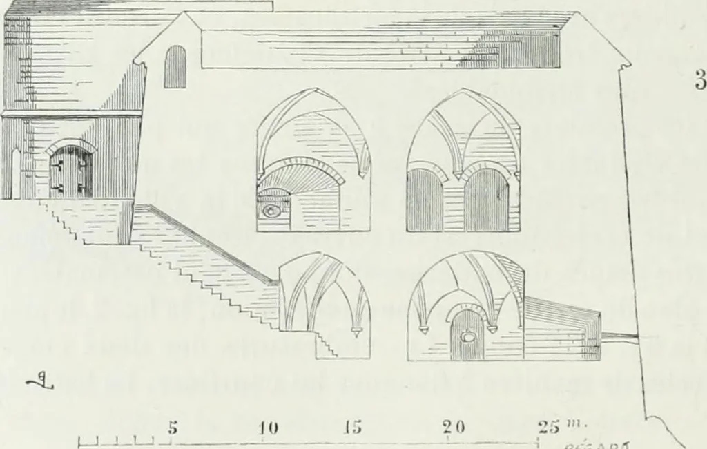 An illustration from Dictionnaire raisonné de l'architecture française du XIe au XVIe siècle, 1875, leaf 187