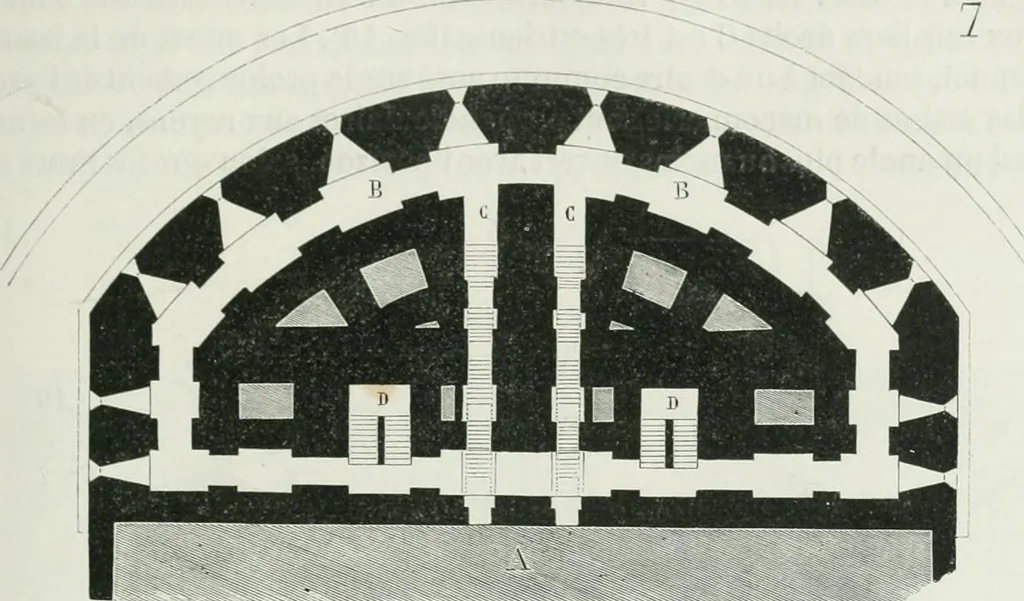 An illustration from Dictionnaire raisonné de l'architecture française du XIe au XVIe siècle, 1875, leaf 190