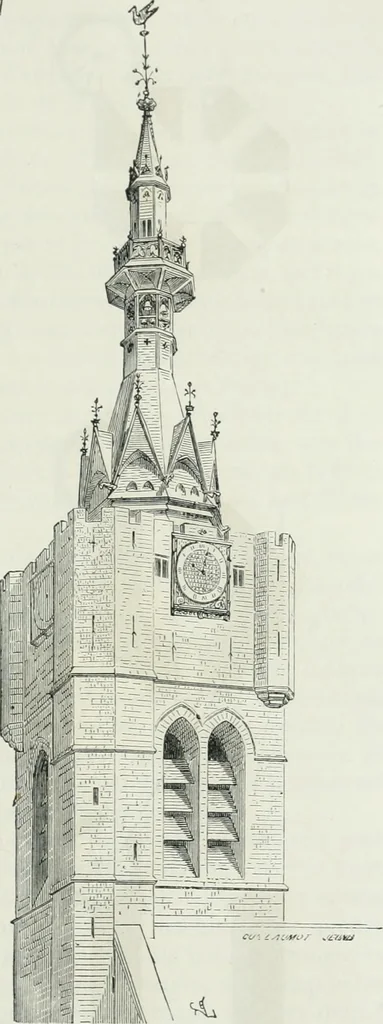 An illustration from Dictionnaire raisonné de l'architecture française du XIe au XVIe siècle, 1875, leaf 204
