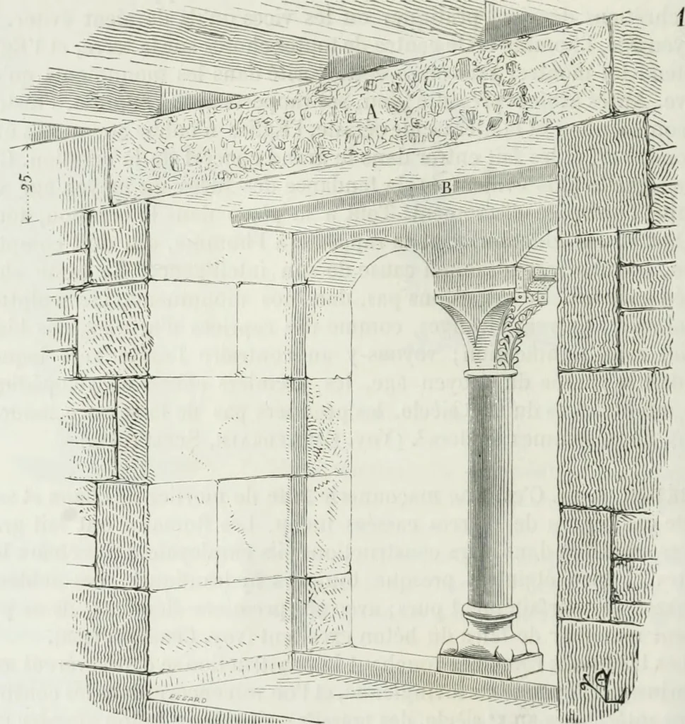 An illustration from Dictionnaire raisonné de l'architecture française du XIe au XVIe siècle, 1875, leaf 215