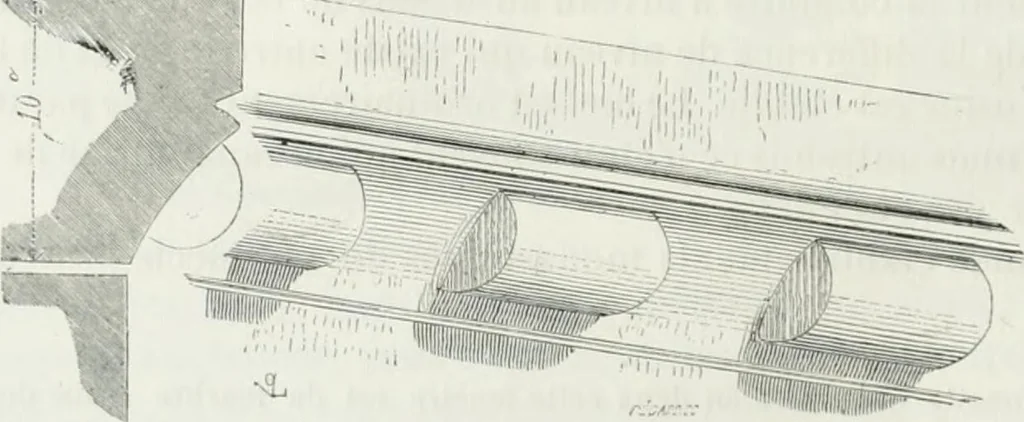 An illustration from Dictionnaire raisonné de l'architecture française du XIe au XVIe siècle, 1875, leaf 217
