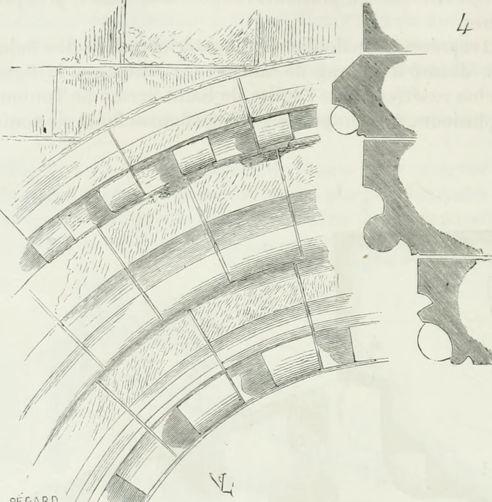 An illustration from Dictionnaire raisonné de l'architecture française du XIe au XVIe siècle, 1875, leaf 219