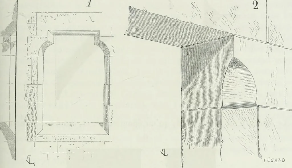 An illustration from Dictionnaire raisonné de l'architecture française du XIe au XVIe siècle, 1875, leaf 220