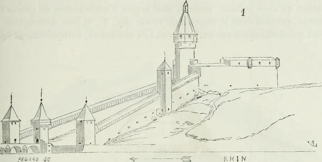 An illustration from Dictionnaire raisonné de l'architecture française du XIe au XVIe siècle, 1875, leaf 230