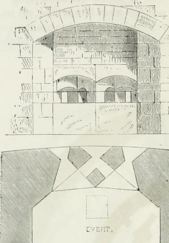 An illustration from Dictionnaire raisonné de l'architecture française du XIe au XVIe siècle, 1875, leaf 233