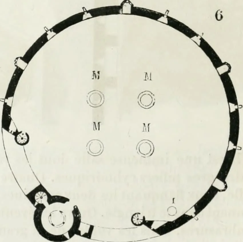 An illustration from Dictionnaire raisonné de l'architecture française du XIe au XVIe siècle, 1875, leaf 233