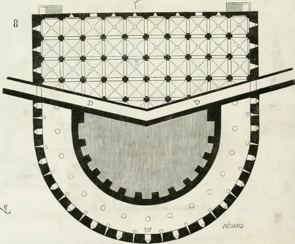 An illustration from Dictionnaire raisonné de l'architecture française du XIe au XVIe siècle, 1875, leaf 235