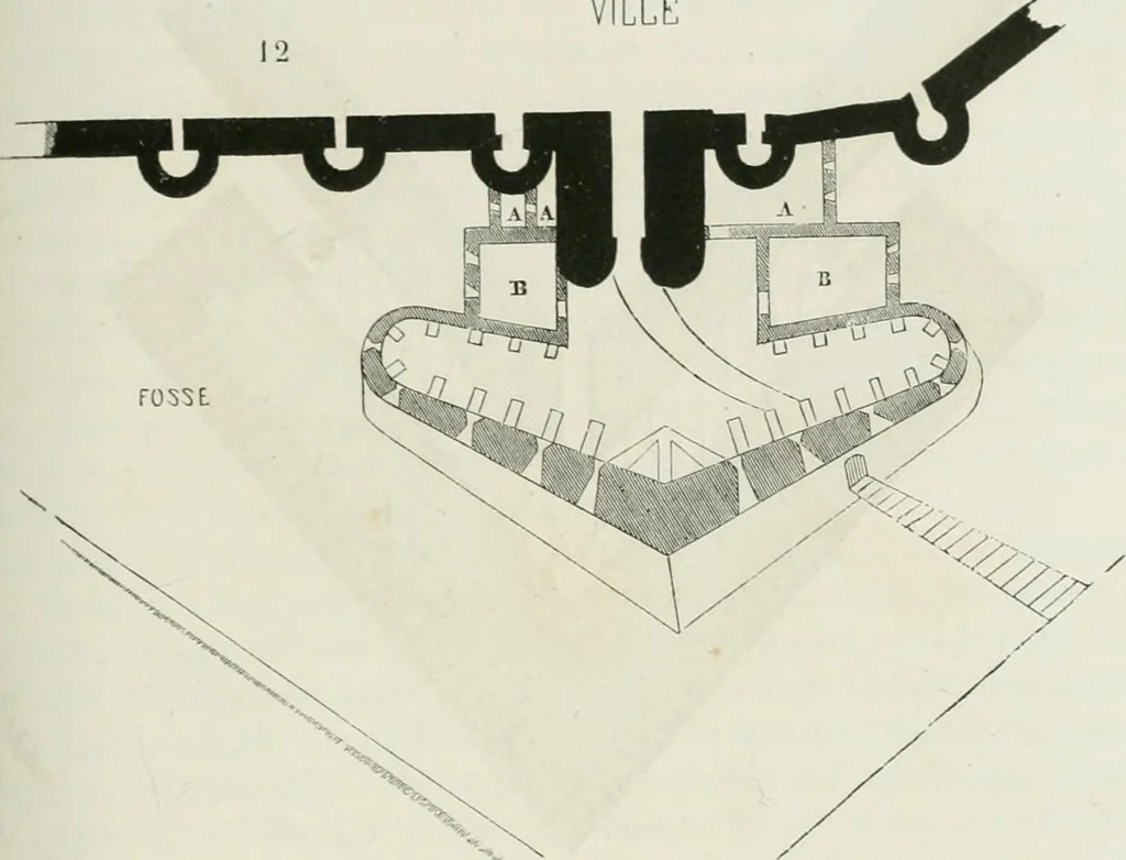 An illustration from Dictionnaire raisonné de l'architecture française du XIe au XVIe siècle, 1875, leaf 238