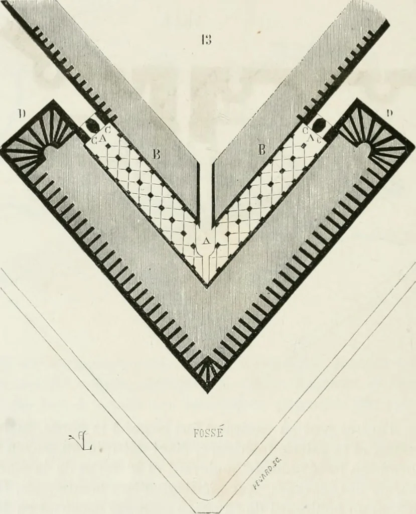 An illustration from Dictionnaire raisonné de l'architecture française du XIe au XVIe siècle, 1875, leaf 239
