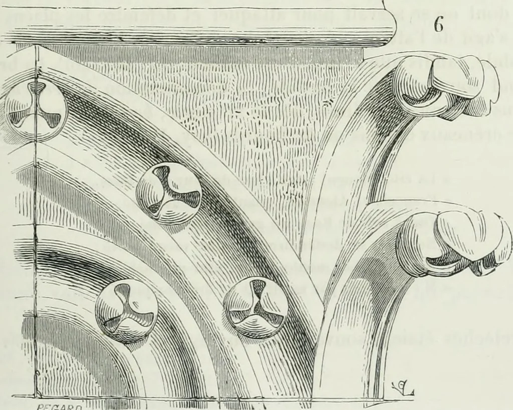 An illustration from Dictionnaire raisonné de l'architecture française du XIe au XVIe siècle, 1875, leaf 252