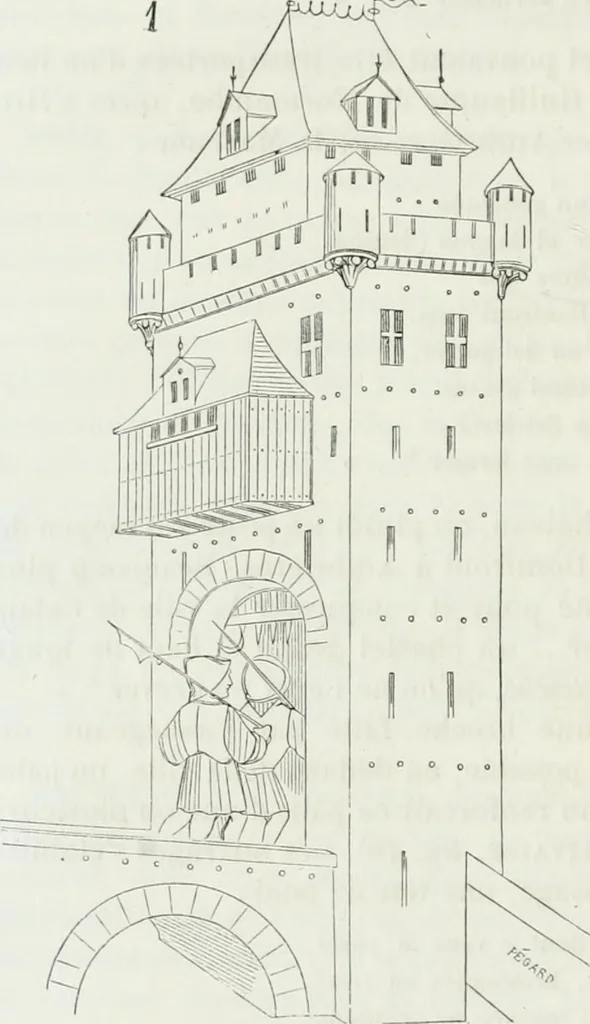 An illustration from Dictionnaire raisonné de l'architecture française du XIe au XVIe siècle, 1875, leaf 255