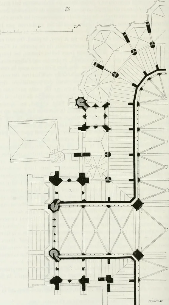 An illustration from Dictionnaire raisonné de l'architecture française du XIe au XVIe siècle, 1875, leaf 323