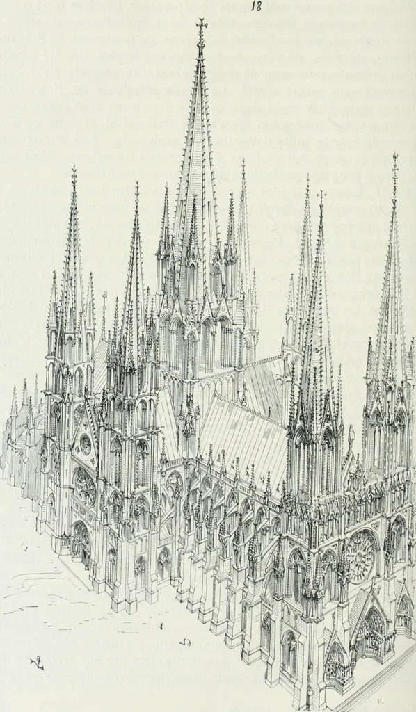 An illustration from Dictionnaire raisonné de l'architecture française du XIe au XVIe siècle, 1875, leaf 333