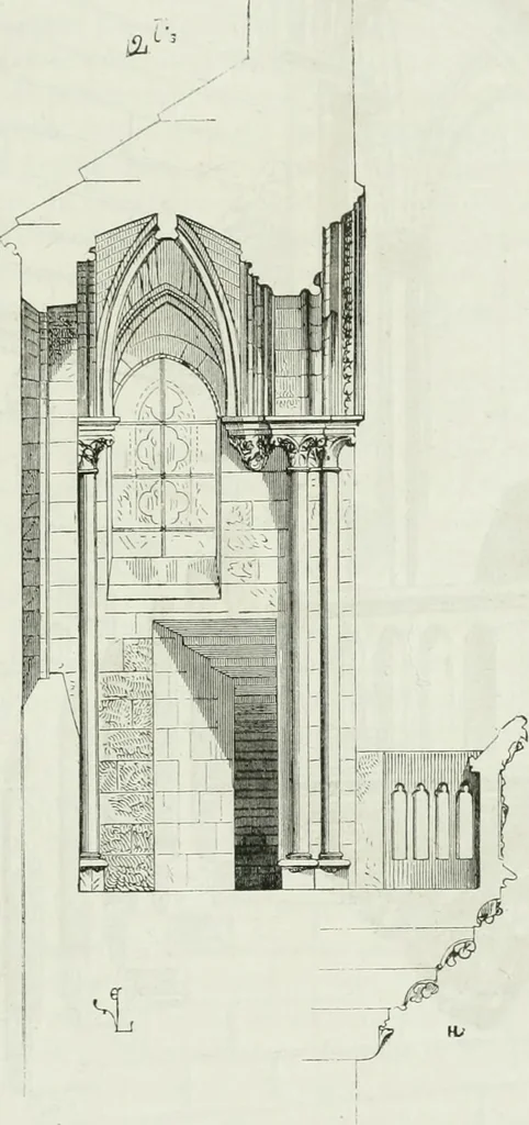 An illustration from Dictionnaire raisonné de l'architecture française du XIe au XVIe siècle, 1875, leaf 418