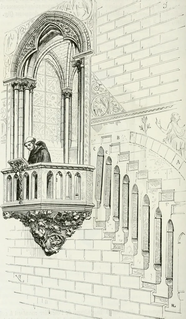 An illustration from Dictionnaire raisonné de l'architecture française du XIe au XVIe siècle, 1875, leaf 419