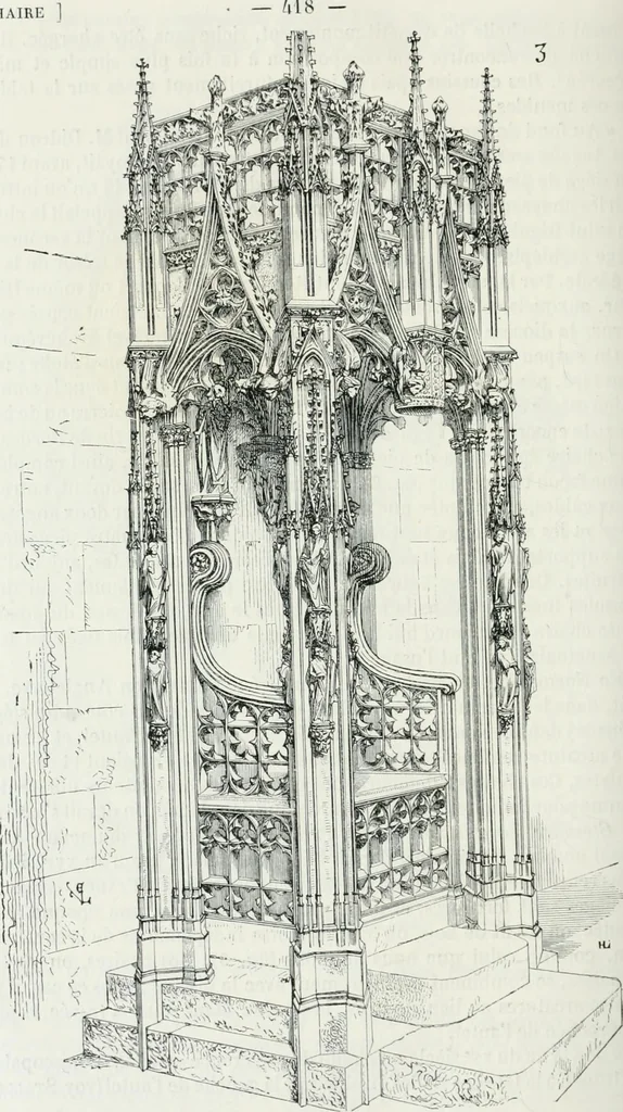 An illustration from Dictionnaire raisonné de l'architecture française du XIe au XVIe siècle, 1875, leaf 427