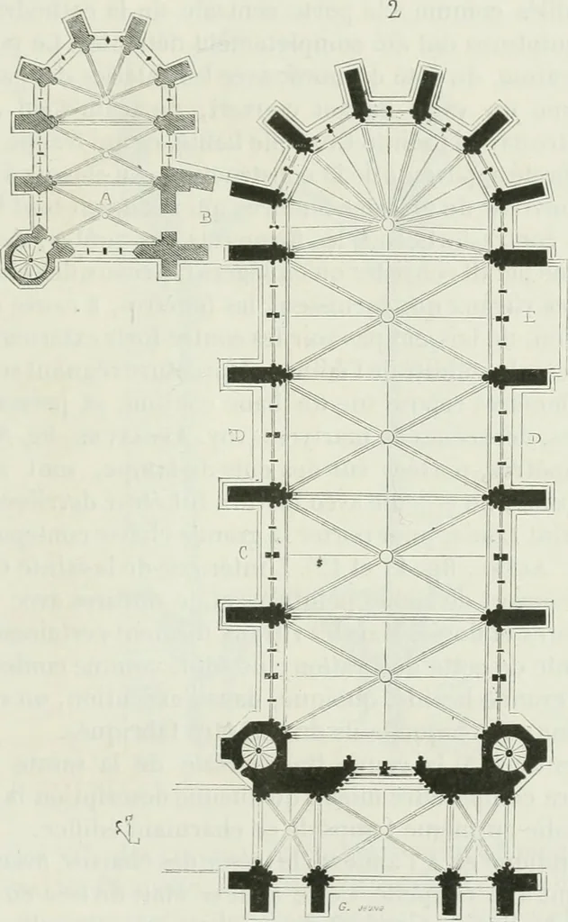 An illustration from Dictionnaire raisonné de l'architecture française du XIe au XVIe siècle, 1875, leaf 436
