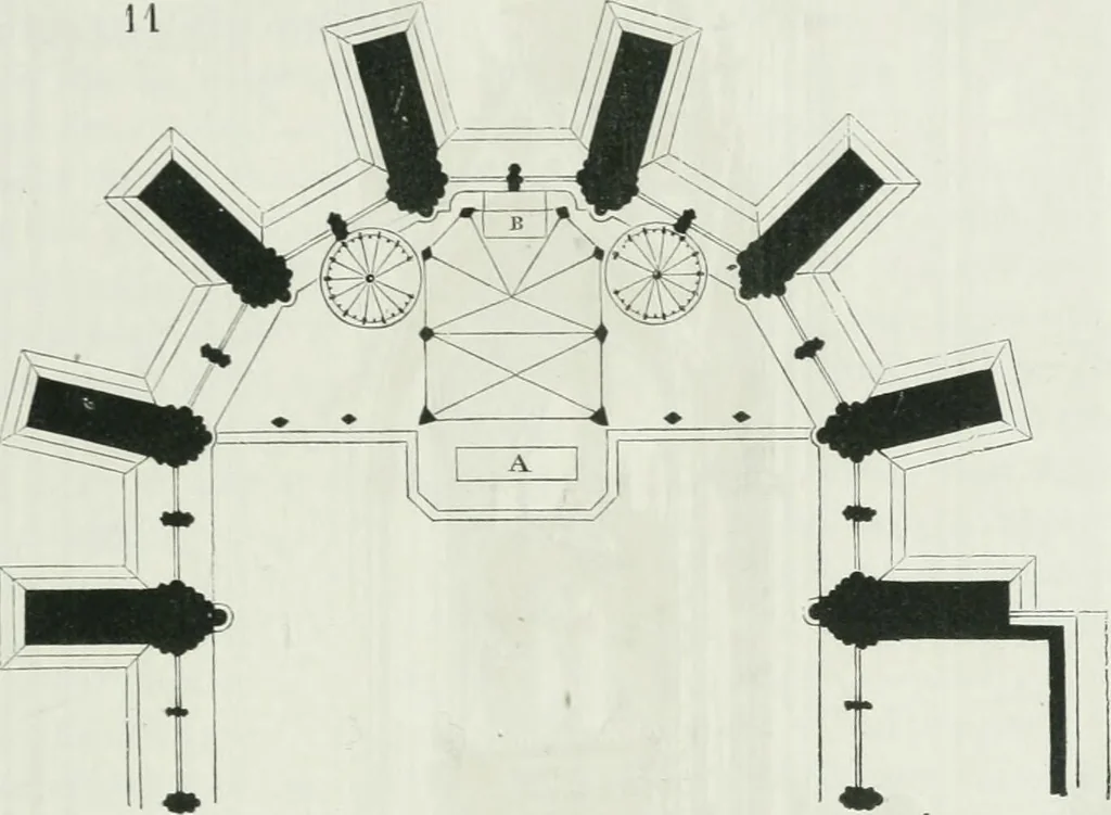 An illustration from Dictionnaire raisonné de l'architecture française du XIe au XVIe siècle, 1875, leaf 44