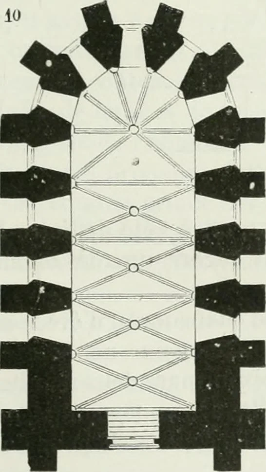An illustration from Dictionnaire raisonné de l'architecture française du XIe au XVIe siècle, 1875, leaf 448