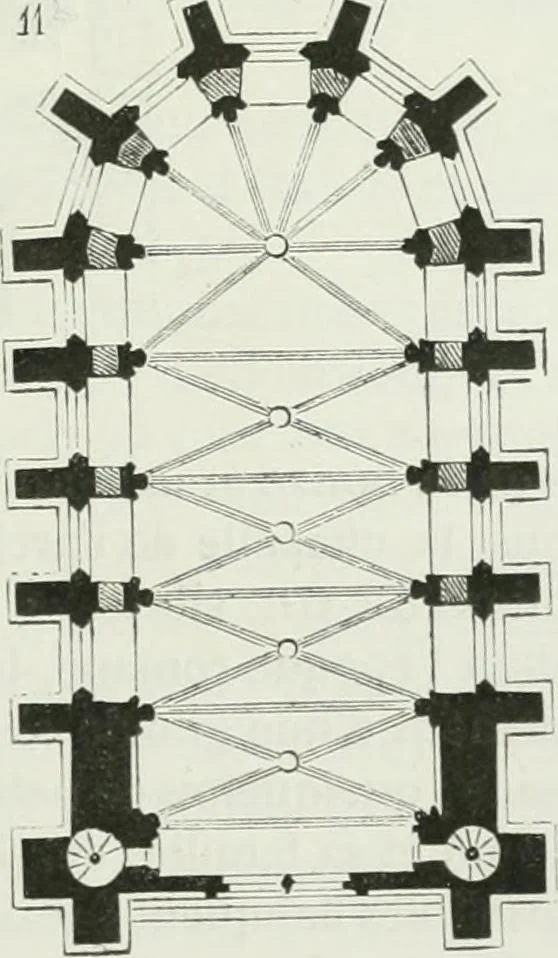 An illustration from Dictionnaire raisonné de l'architecture française du XIe au XVIe siècle, 1875, leaf 448