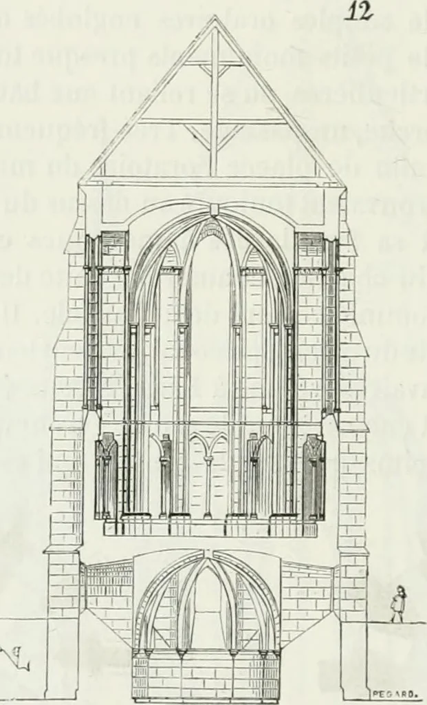 An illustration from Dictionnaire raisonné de l'architecture française du XIe au XVIe siècle, 1875, leaf 449