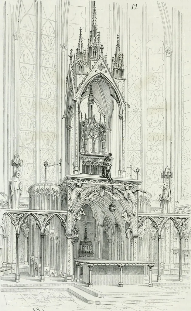 An illustration from Dictionnaire raisonné de l'architecture française du XIe au XVIe siècle, 1875, leaf 45
