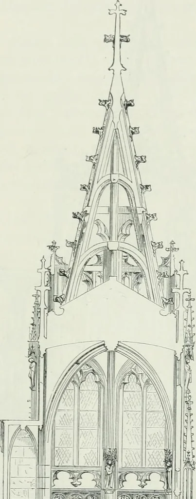 An illustration from Dictionnaire raisonné de l'architecture française du XIe au XVIe siècle, 1875, leaf 458