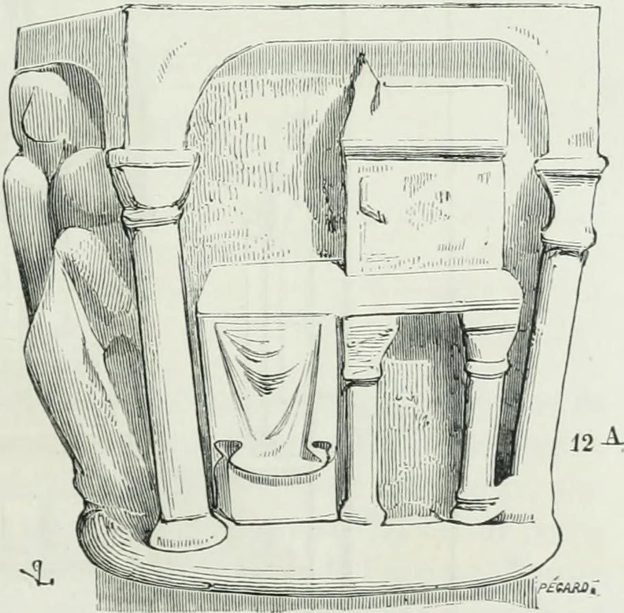 An illustration from Dictionnaire raisonné de l'architecture française du XIe au XVIe siècle, 1875, leaf 46