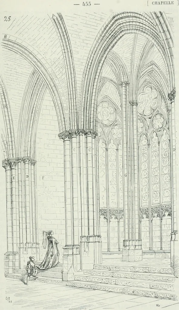 An illustration from Dictionnaire raisonné de l'architecture française du XIe au XVIe siècle, 1875, leaf 464