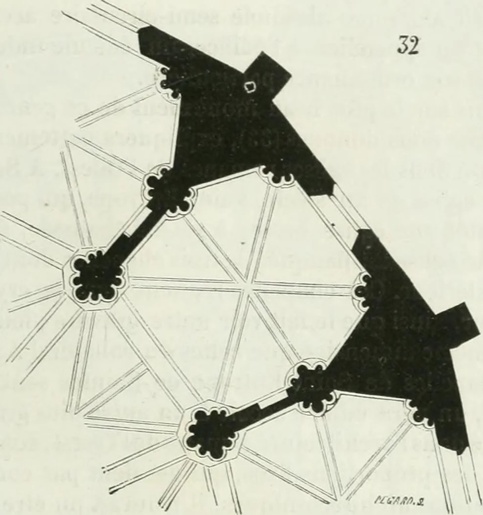 An illustration from Dictionnaire raisonné de l'architecture française du XIe au XVIe siècle, 1875, leaf 474