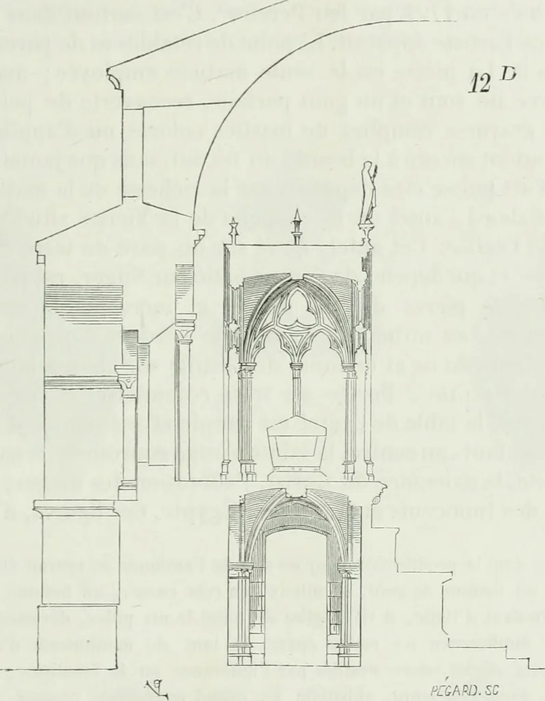 An illustration from Dictionnaire raisonné de l'architecture française du XIe au XVIe siècle, 1875, leaf 48