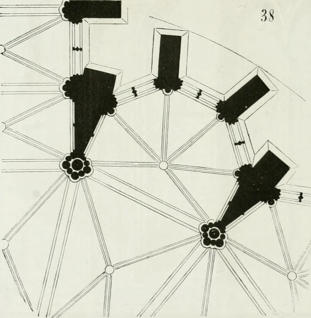 An illustration from Dictionnaire raisonné de l'architecture française du XIe au XVIe siècle, 1875, leaf 483